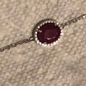 Diamond and ruby bracelet